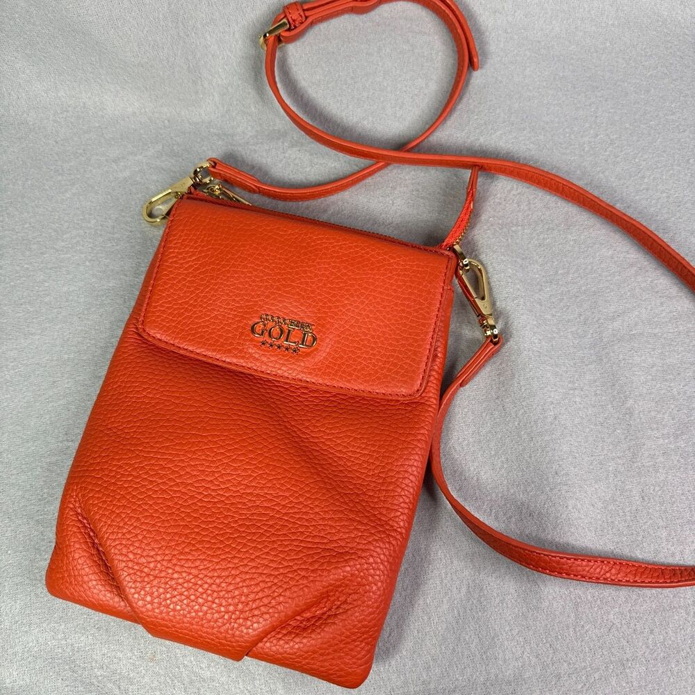 Cococelux Gold Takahiro Ohno Coral Leather Mini Crossbody Bag Gold Hardware